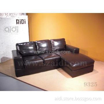 sectional L shape shiny PU chaise sofa